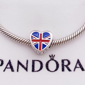 Pandora England flag charm Love Heart Charm